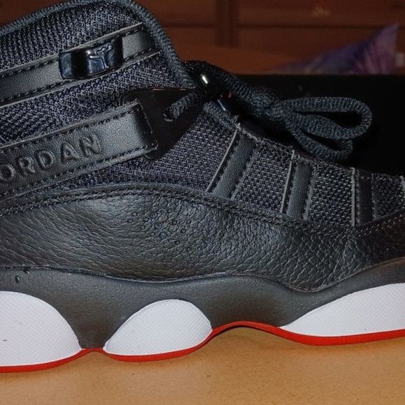 Jordan 6 Rings Black/ University Red/ White - Picture 3 of 8